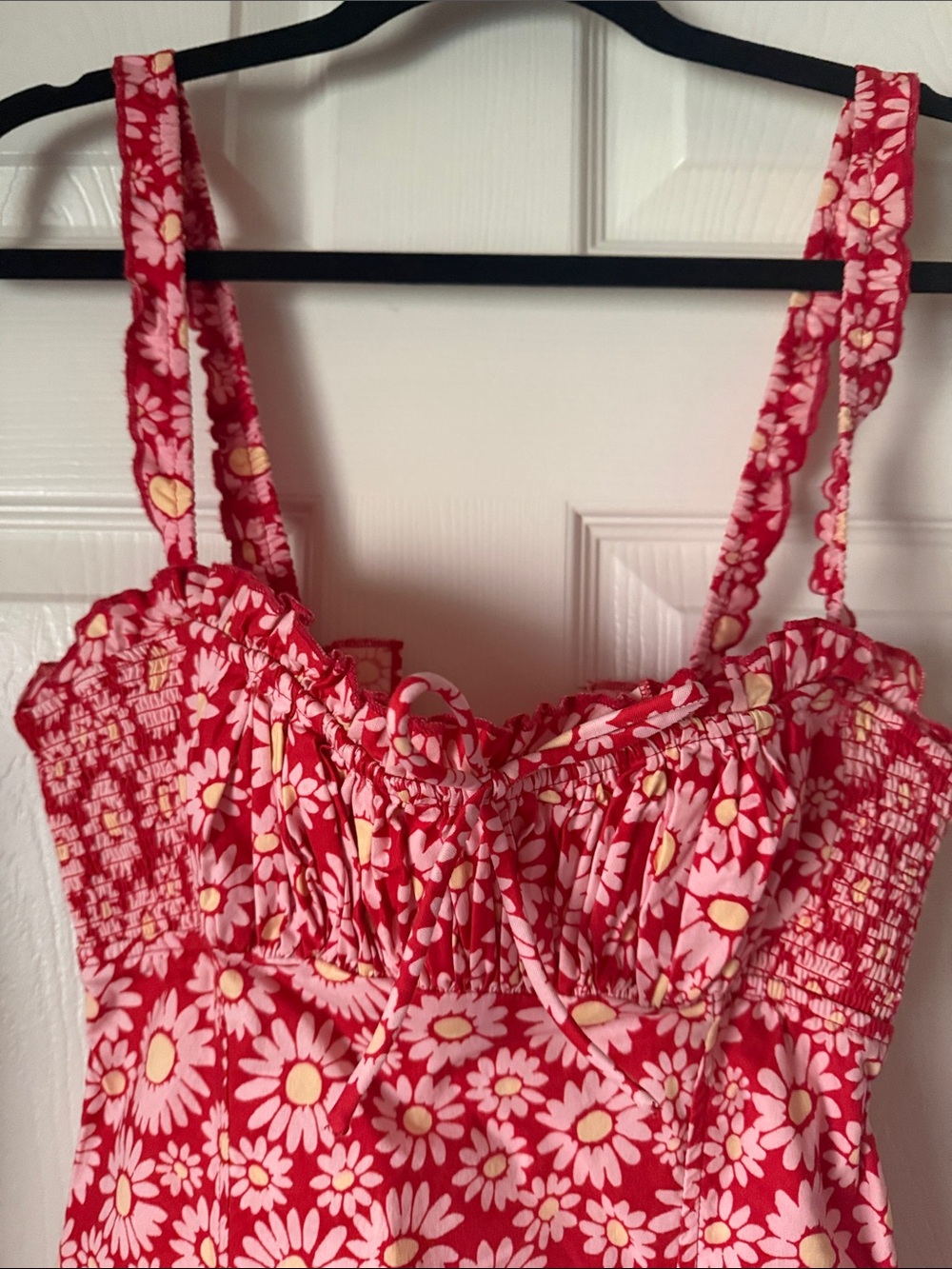 Free People Pink and White Floral Midi Dress - Picture 7 of 7